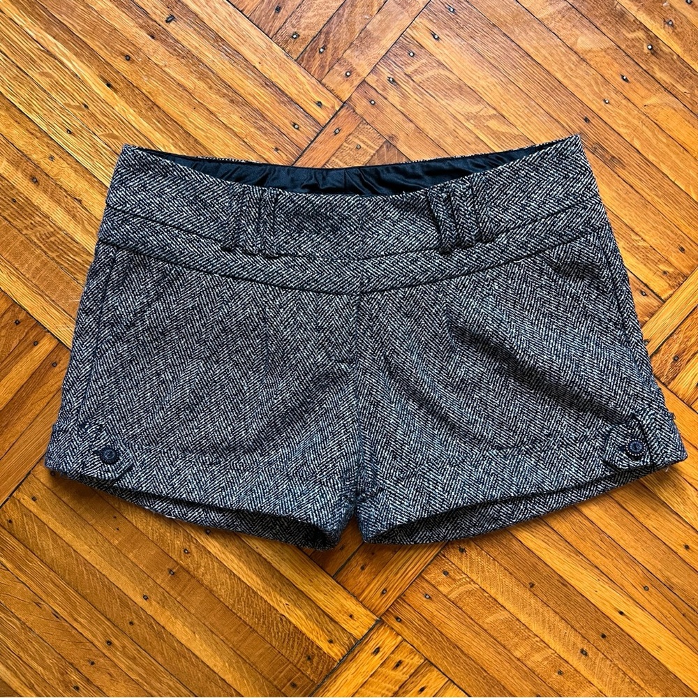 CR Signature Black + White Herringbone Shorts
